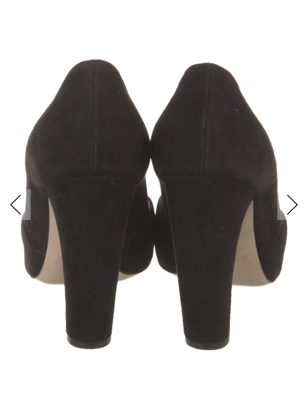 Miu Miu Black Suede Curved High Heel Pump - Picture 4 of 5